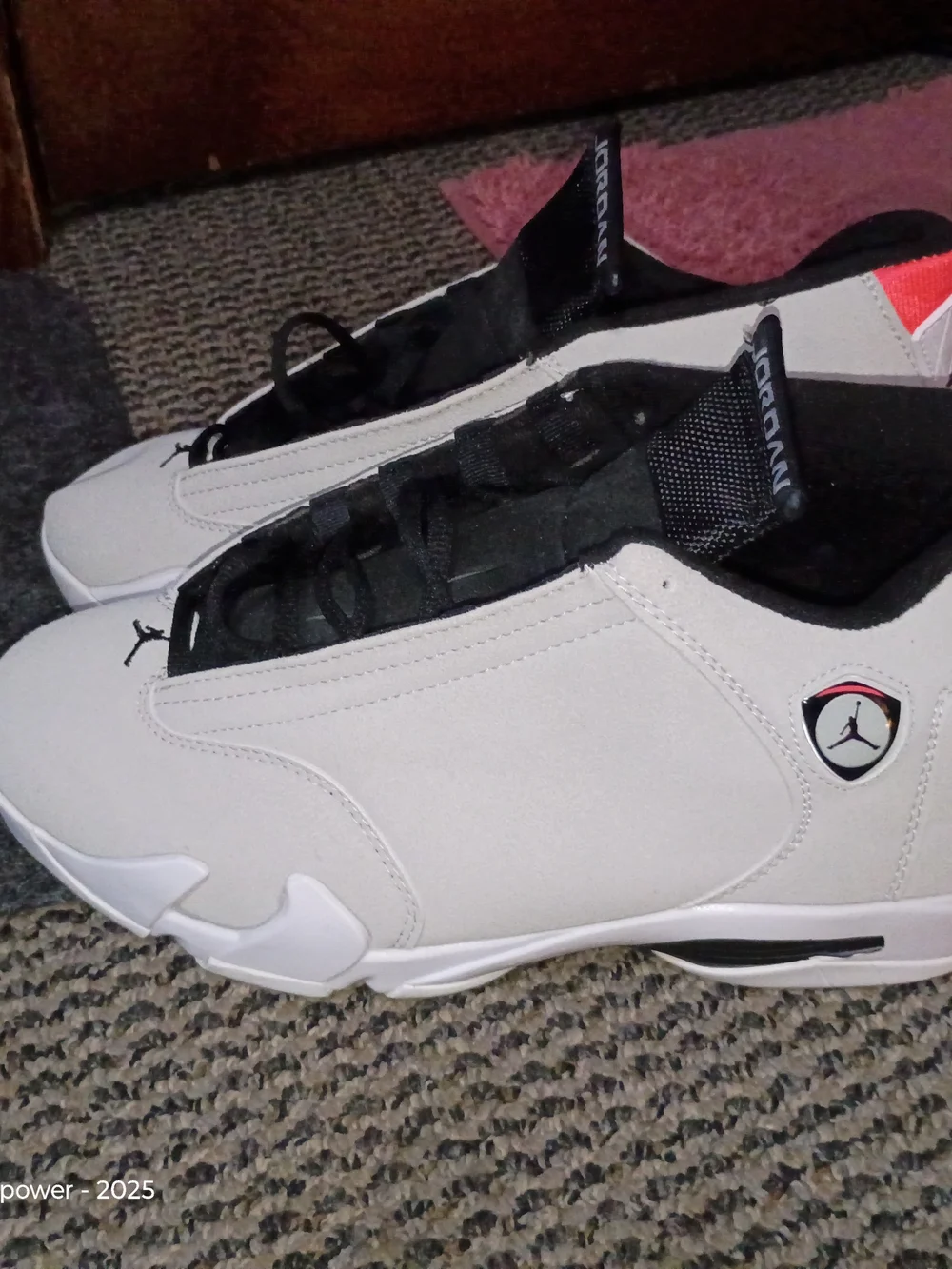 Jordan  14s Men's Cream  and Black Athletic Shoes